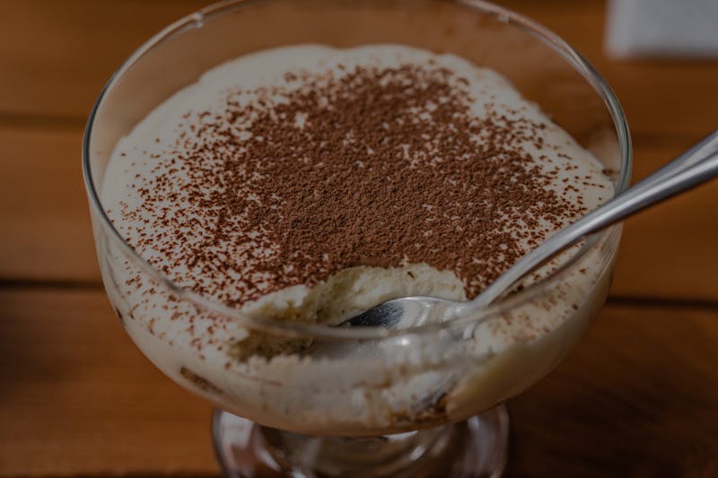 Classic Italian Tiramisu dessert with mascarpone and espresso