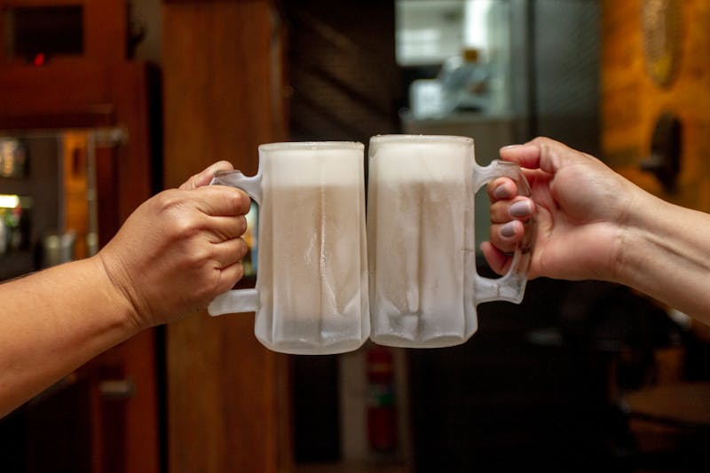 Craft Root Beer served cold in a frosty glass
